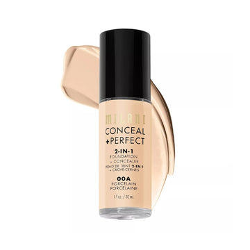 Milani 2 In 1 Foundation + Concealer 00A Porcelain 30Ml